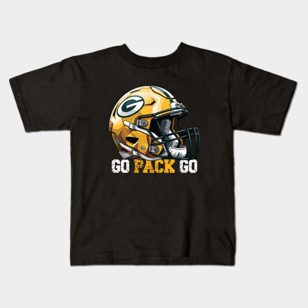 Go Pack Go! Kids T-Shirt by vectrus